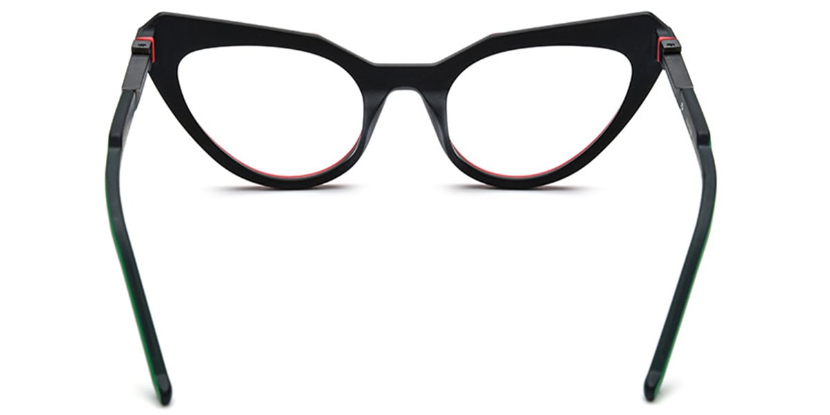 Acetate Cat Eye Frame pattern-red