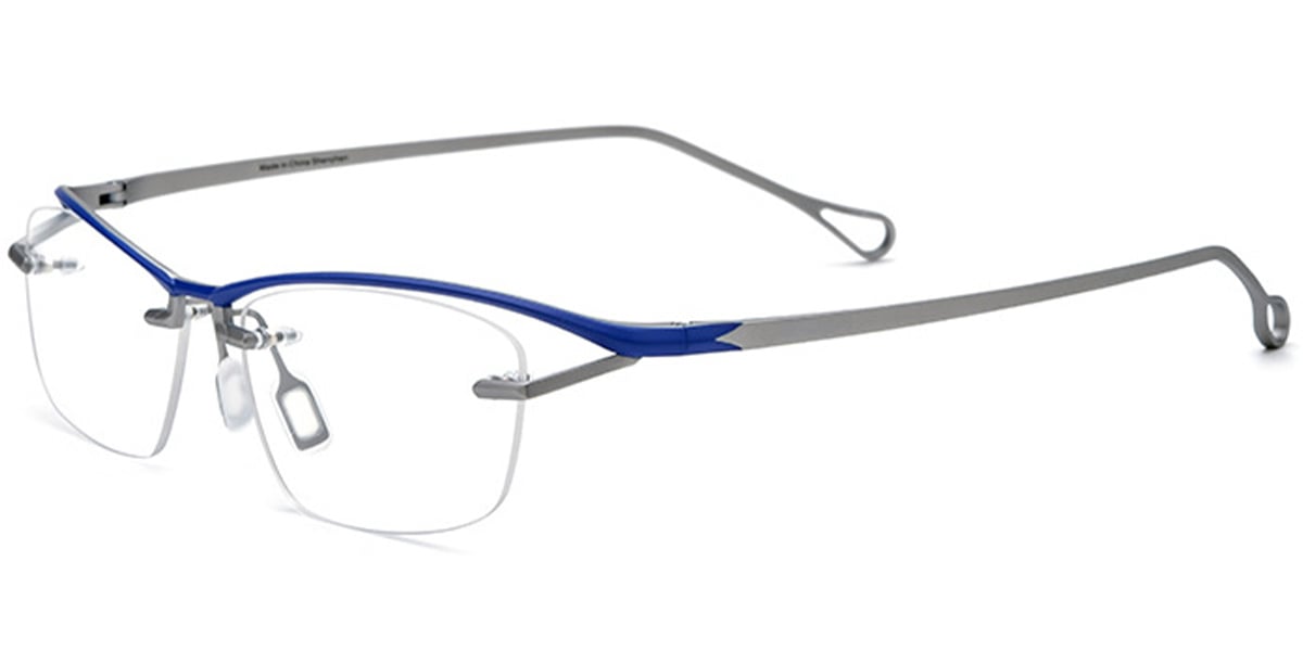 Titanium Rectangle Frame black-blue