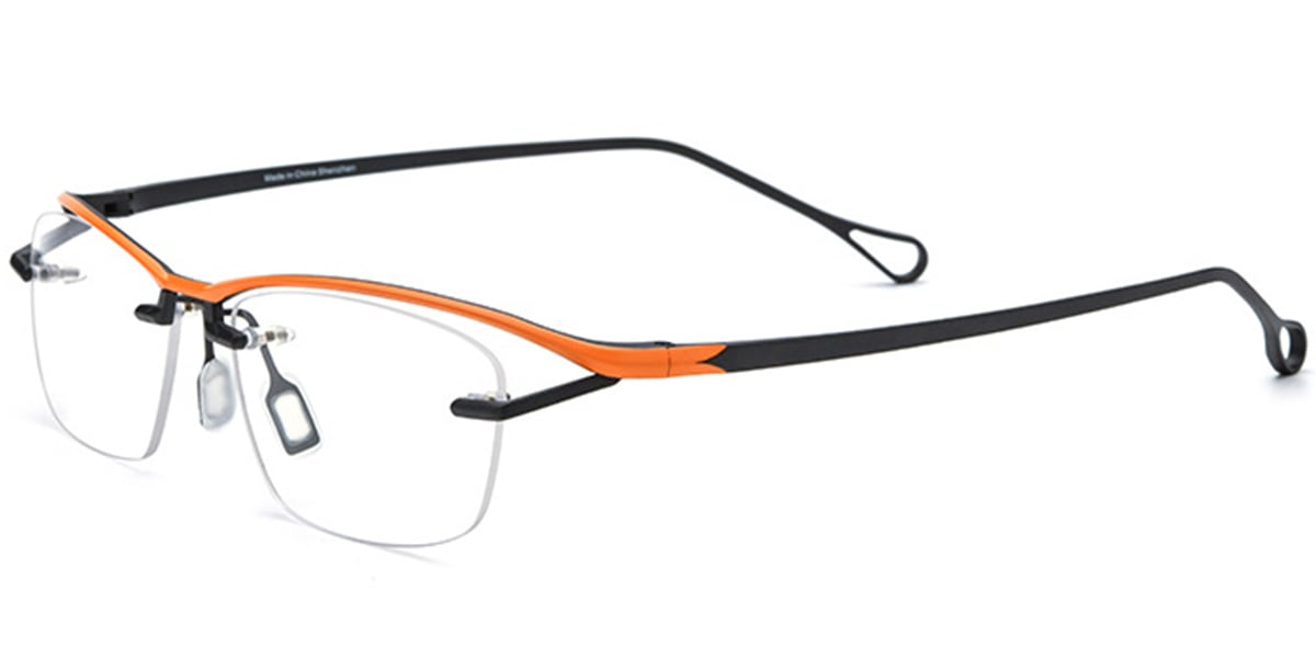 Titanium Rectangle Frame black-orange