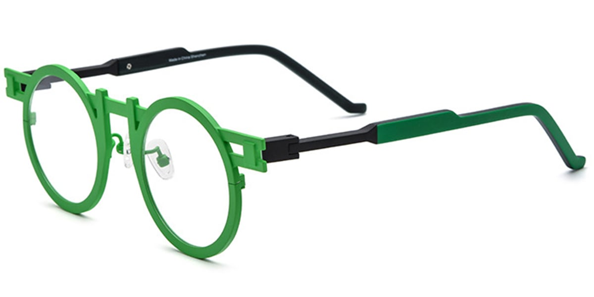 Titanium Round Frame green