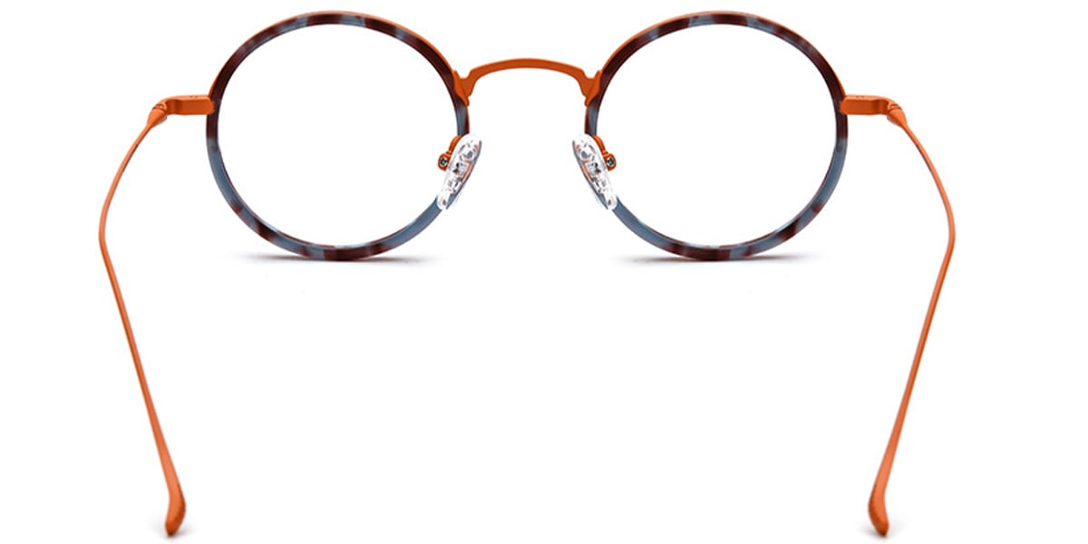 Acetate Round Frame pattern-orange