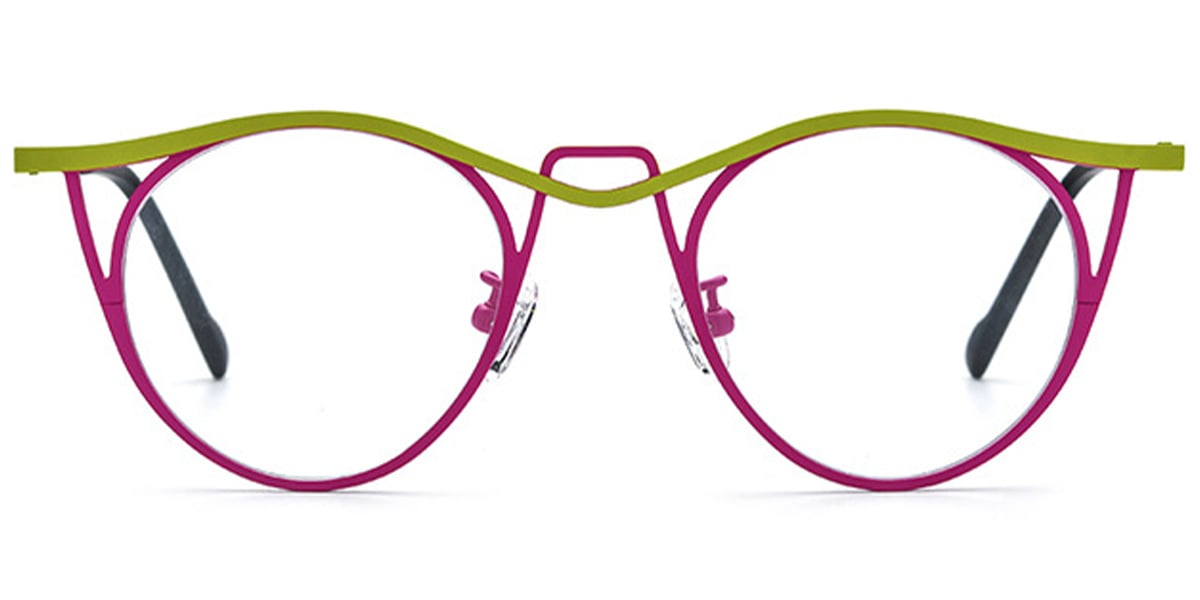 Titanium Cat Eye Frame pattern-pink