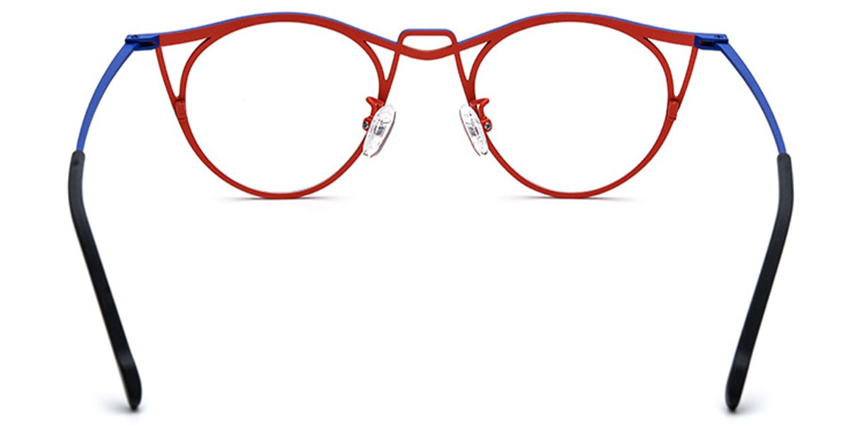 Titanium Cat Eye Frame pattern-red