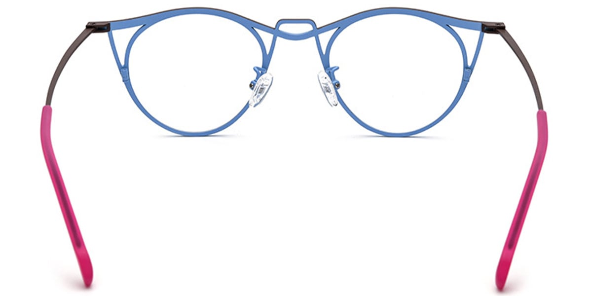 Titanium Cat Eye Frame pattern-blue