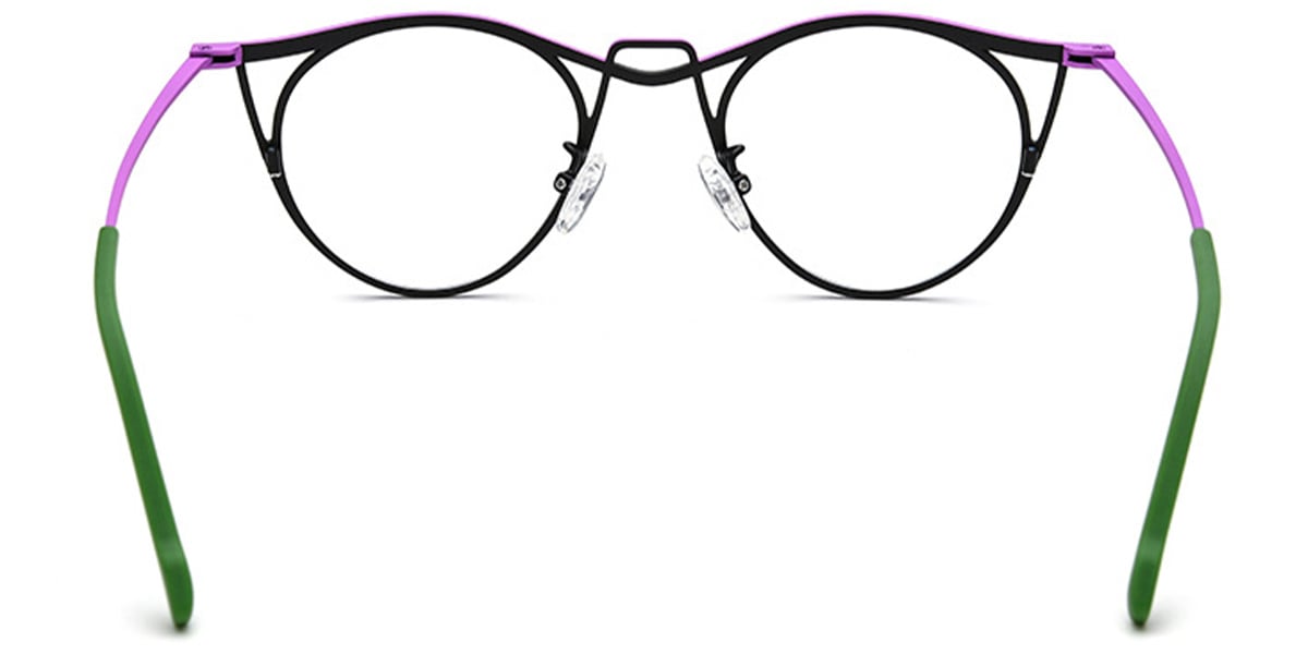 Titanium Cat Eye Frame pattern-black