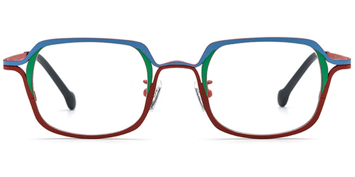 Titanium Rectangle Frame pattern-blue