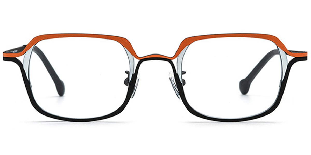 Titanium Rectangle Frame pattern-orange