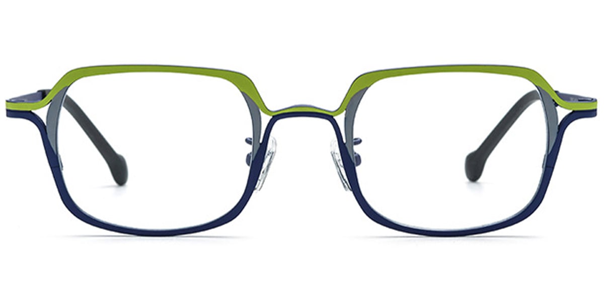 Titanium Rectangle Frame pattern-green