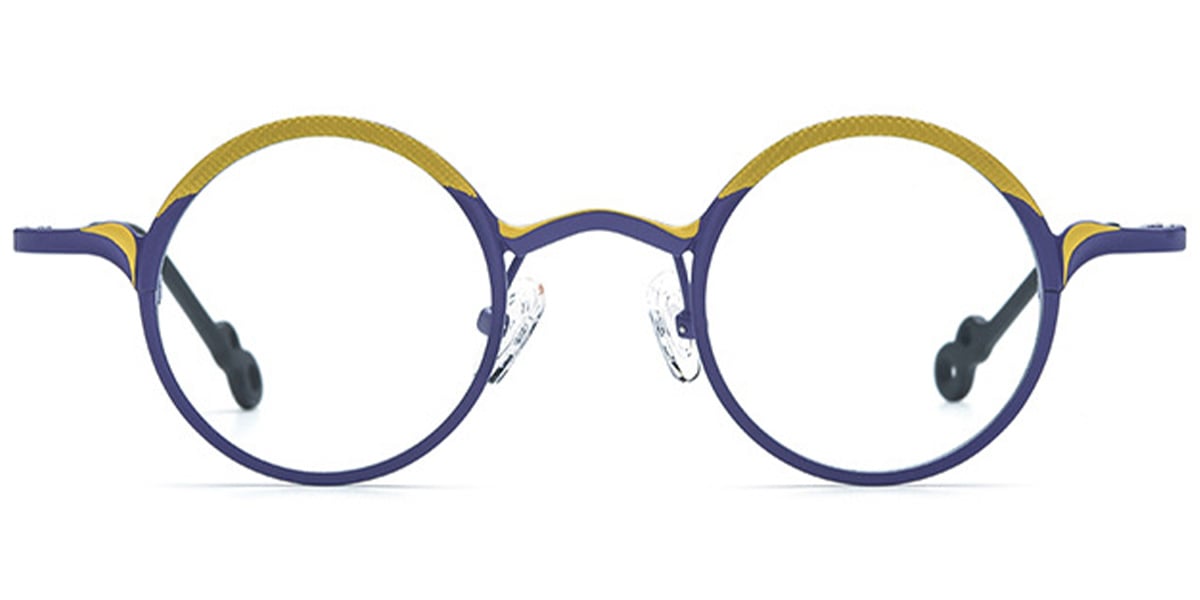 Titanium Round Frame pattern-yellow