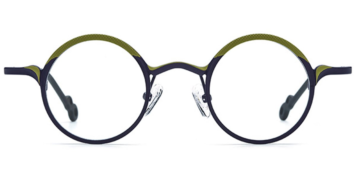 Titanium Round Frame pattern-green