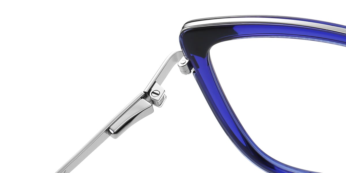 Cat Eye Frame pattern-blue