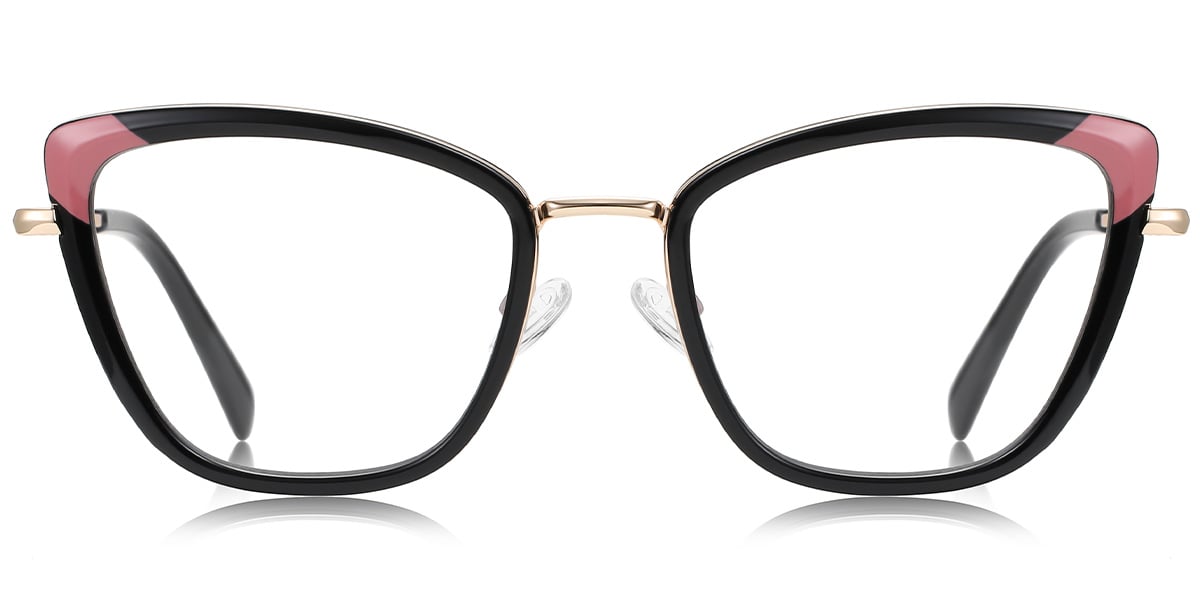 Cat Eye Frame pattern-black