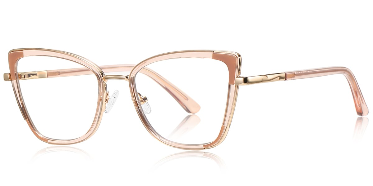 Cat Eye Frame pattern-pink