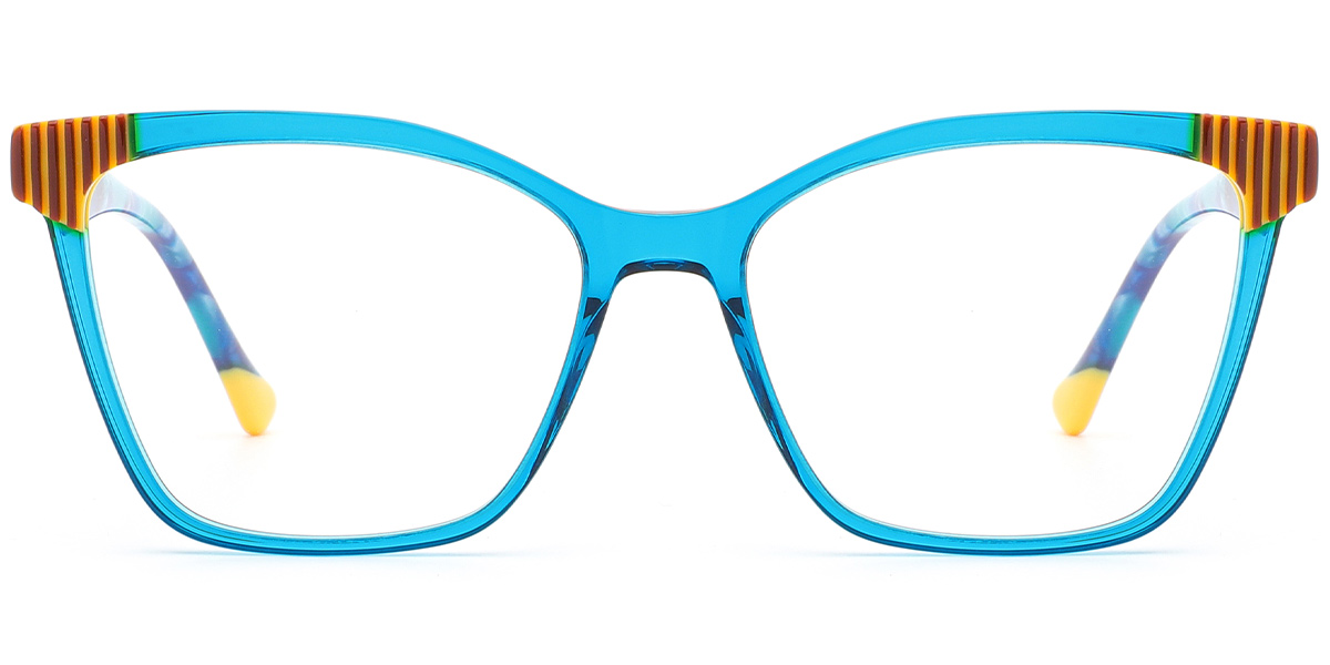 Acetate Cat Eye Frame translucent-blue