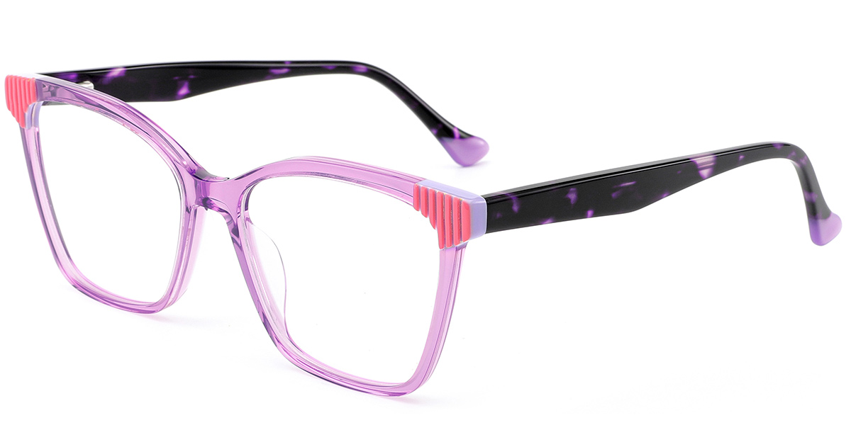 Acetate Cat Eye Frame translucent-pink