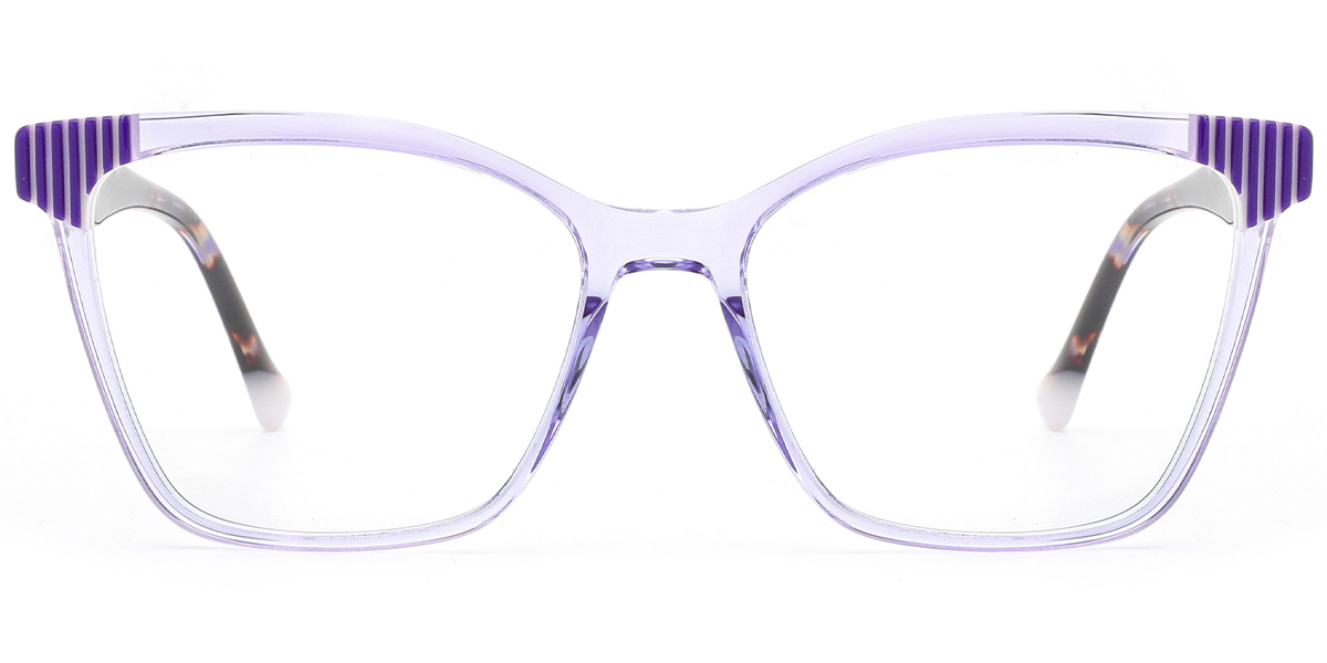 Acetate Cat Eye Frame translucent-purple