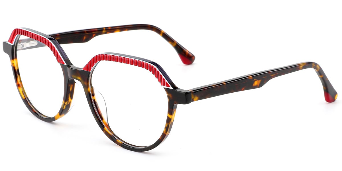 Acetate Geometric Frame pattern-tortoiseshell