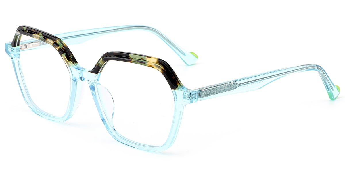 Acetate Square Frame pattern-tortoiseshell