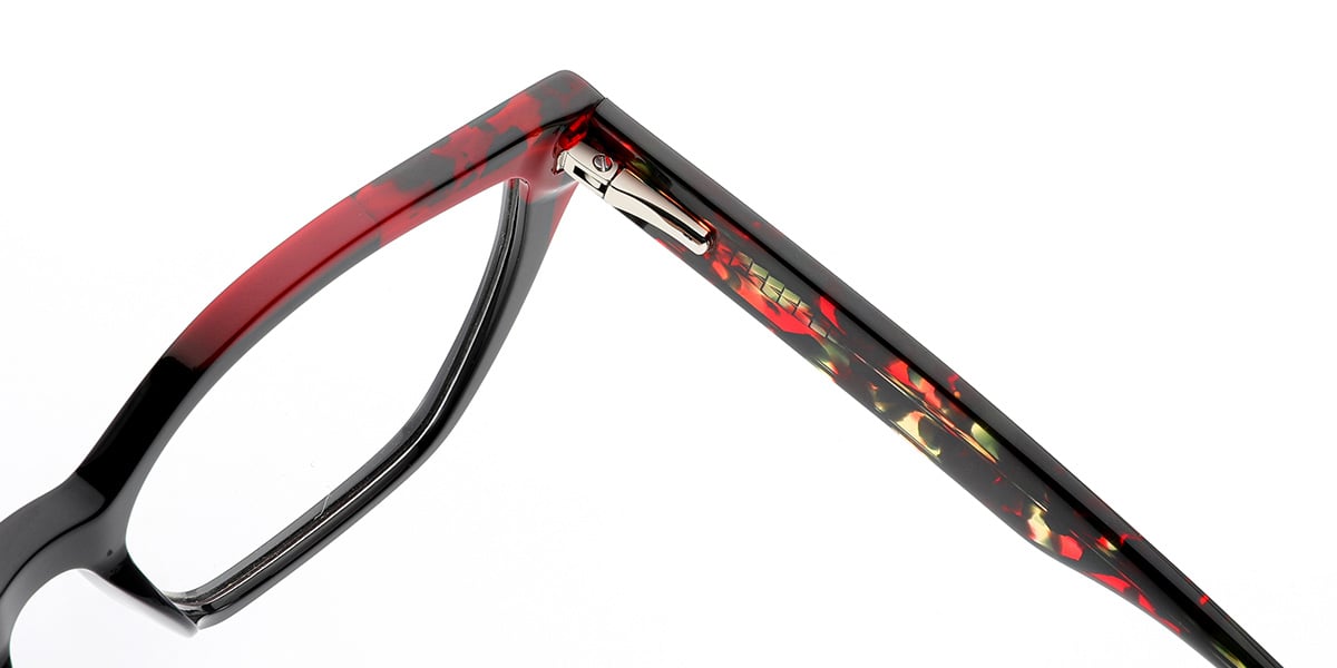 Acetate Cat Eye Frame pattern-black