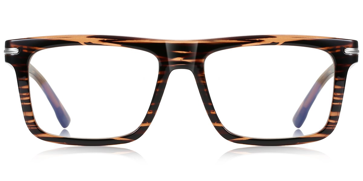 Rectangle Frame pattern-brown