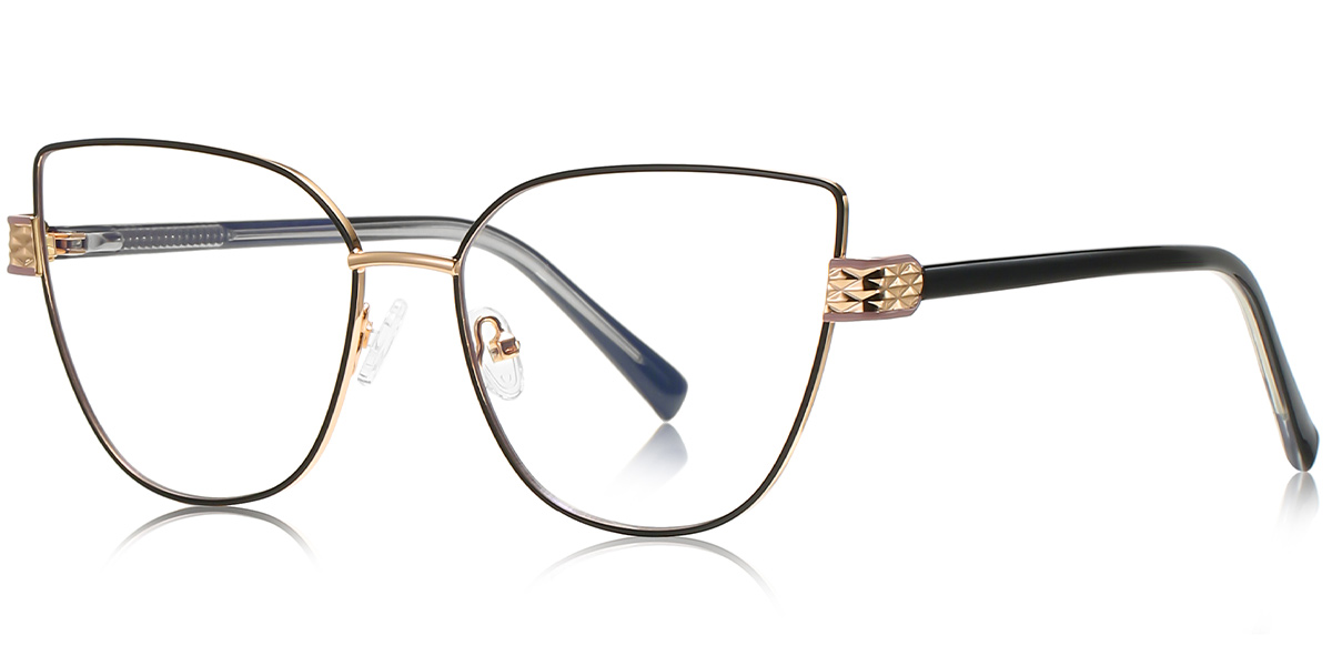 Cat Eye Frame black-gold