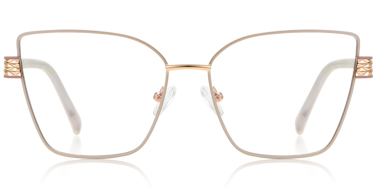 Square Cat Eye Frame beige