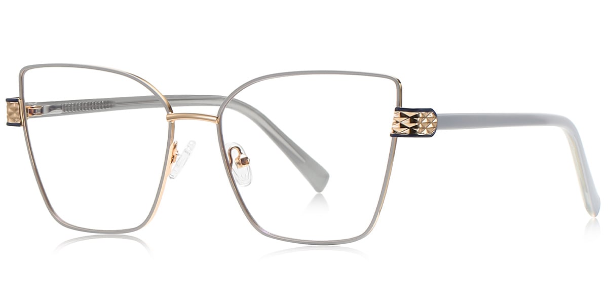 Square Cat Eye Frame grey