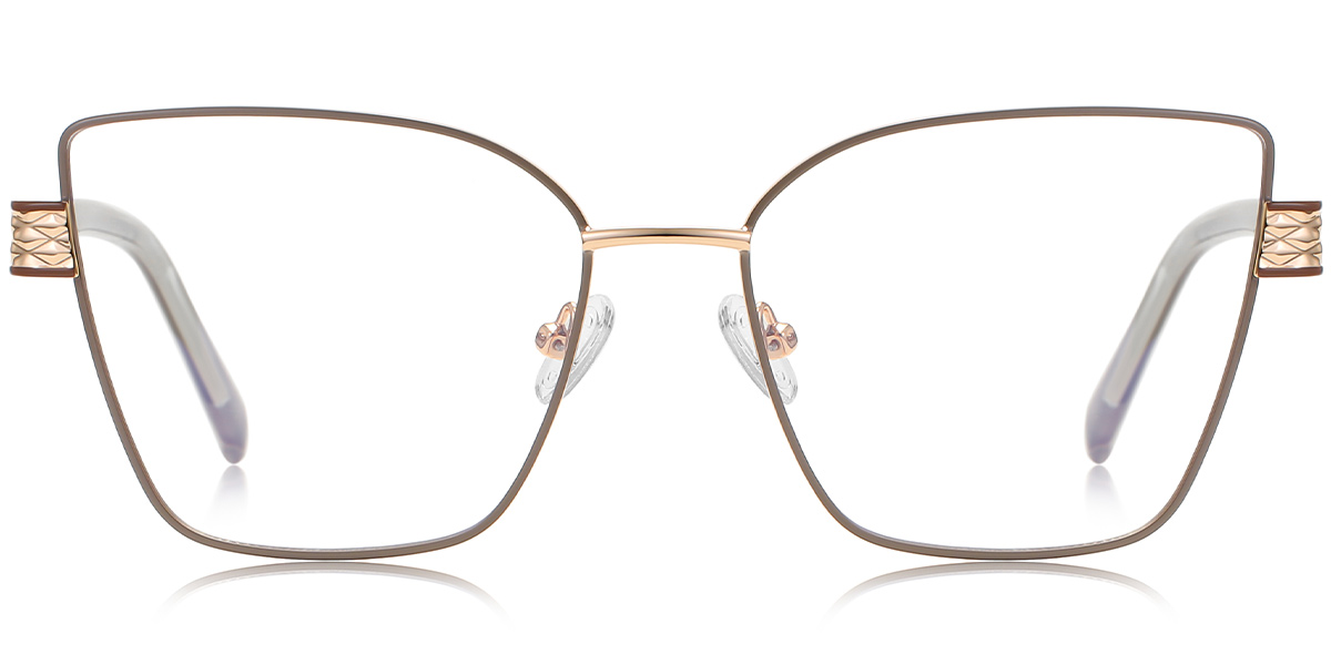 Square Cat Eye Frame brown