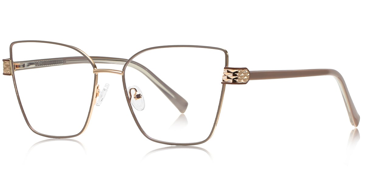 Square Cat Eye Frame brown