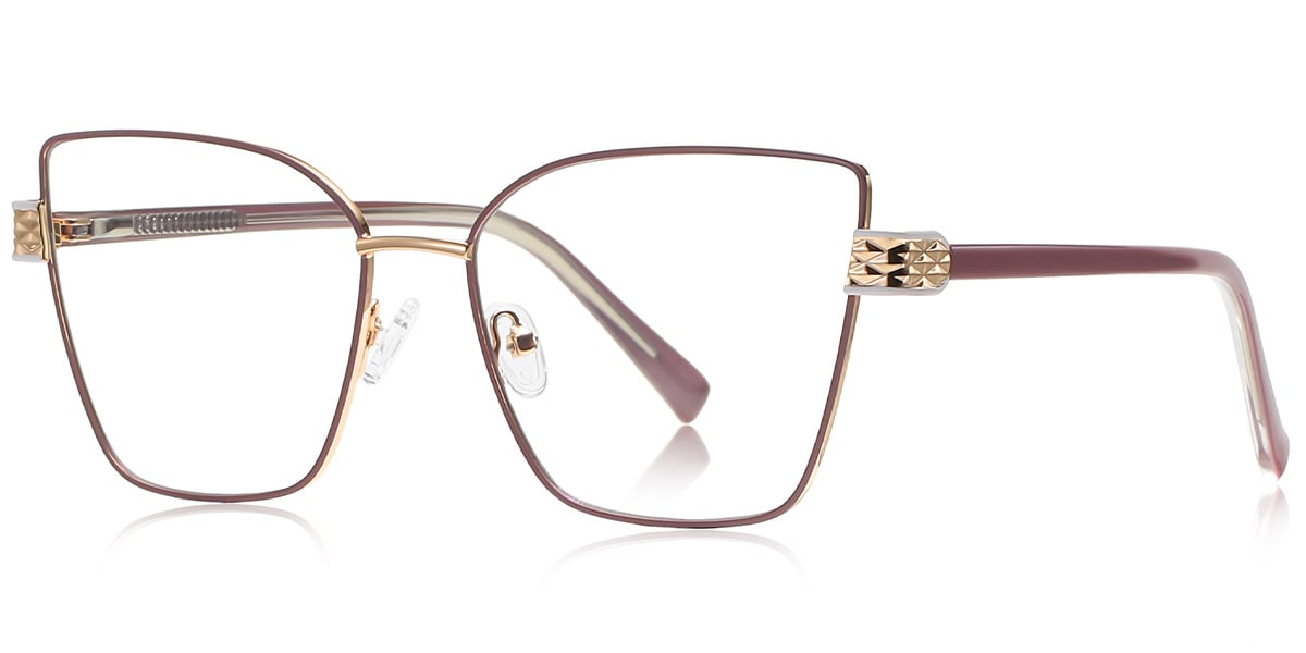 Square Cat Eye Frame pink