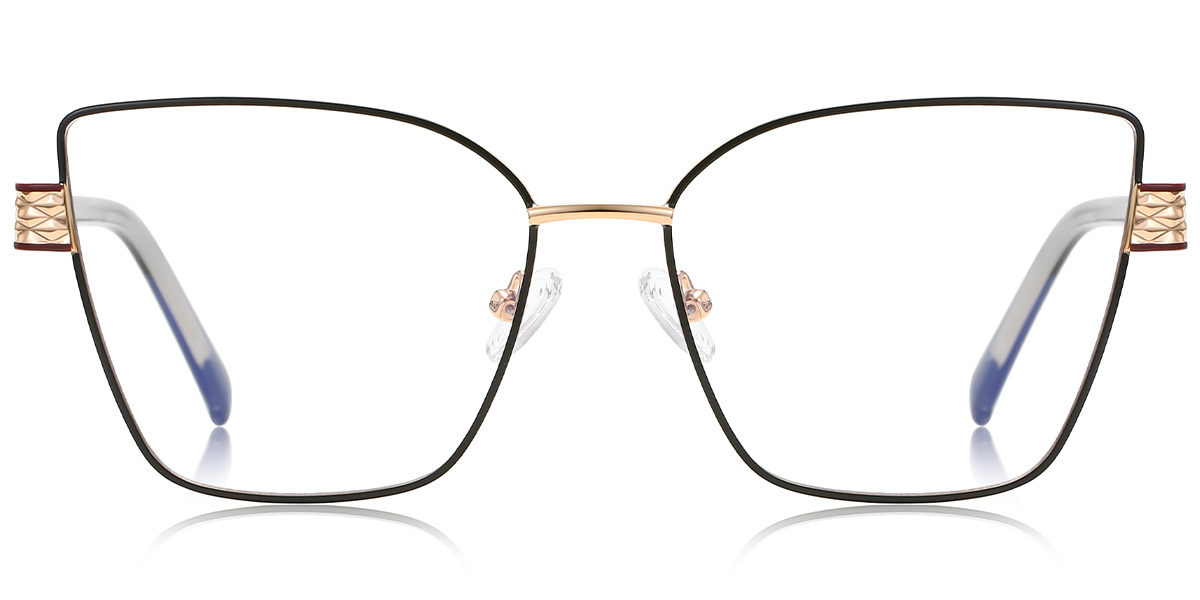 Square Cat Eye Frame black-gold