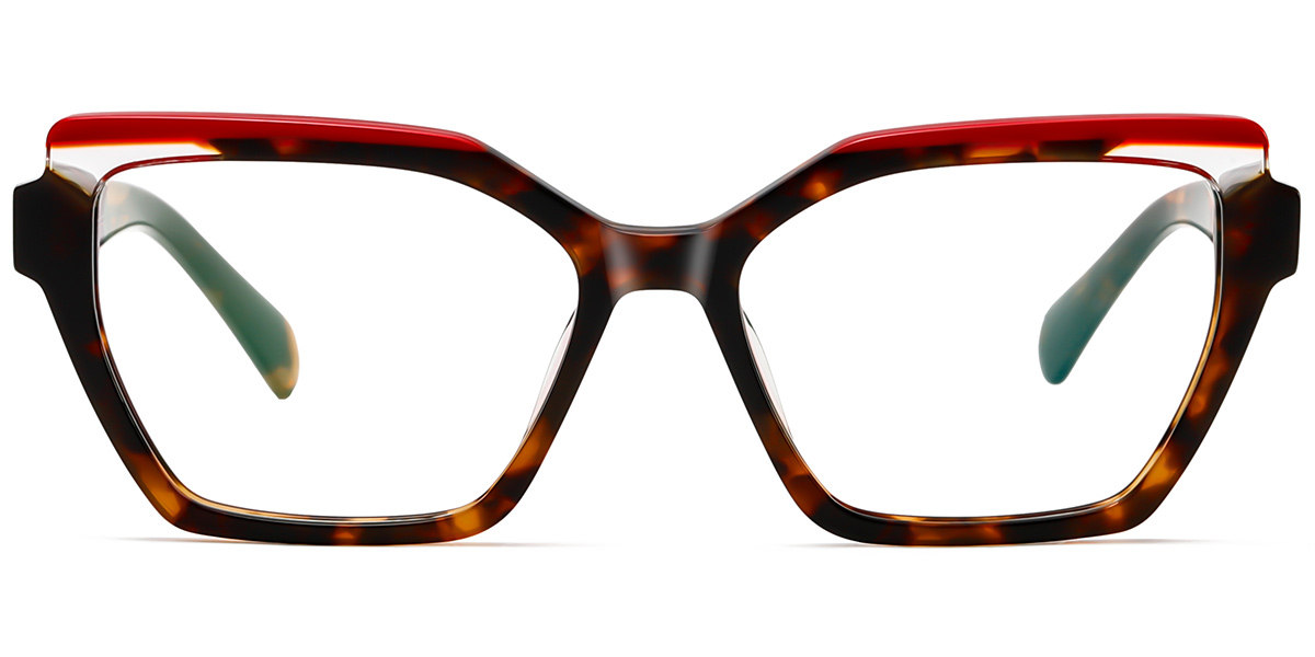 Acetate Square Frame pattern-tortoiseshell