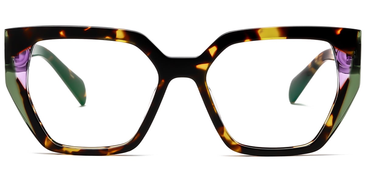 Acetate Square Frame pattern-tortoiseshell