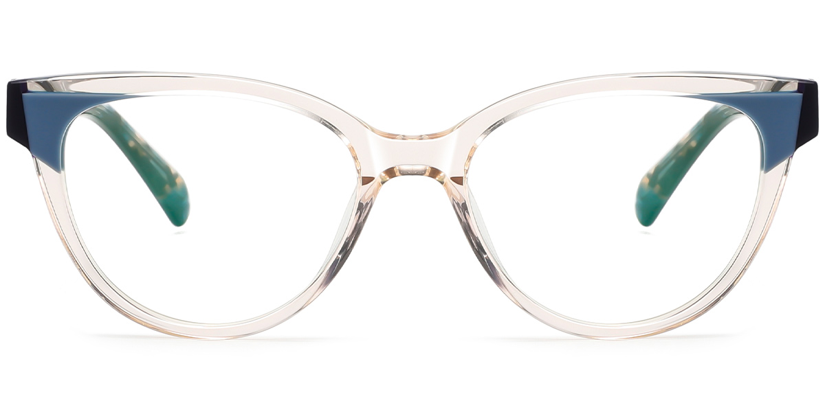 Acetate Cat Eye Frame pattern-translucent