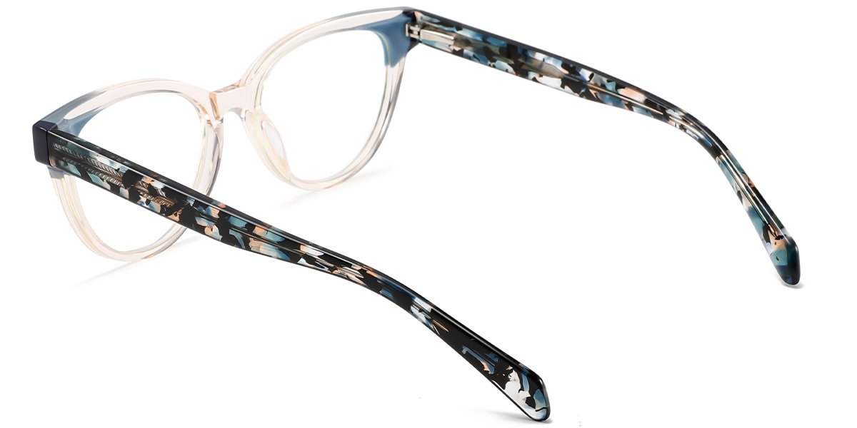 Acetate Cat Eye Frame pattern-translucent