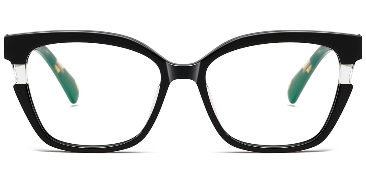 Acetate Square Frame pattern-black