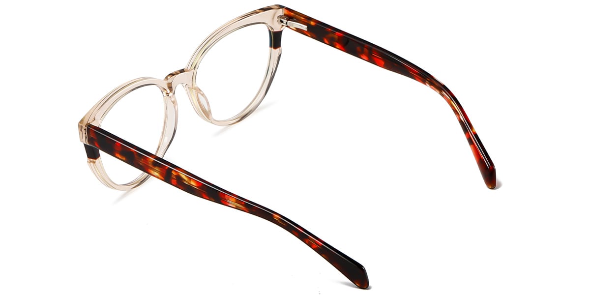 Acetate Cat Eye Frame pattern-translucent