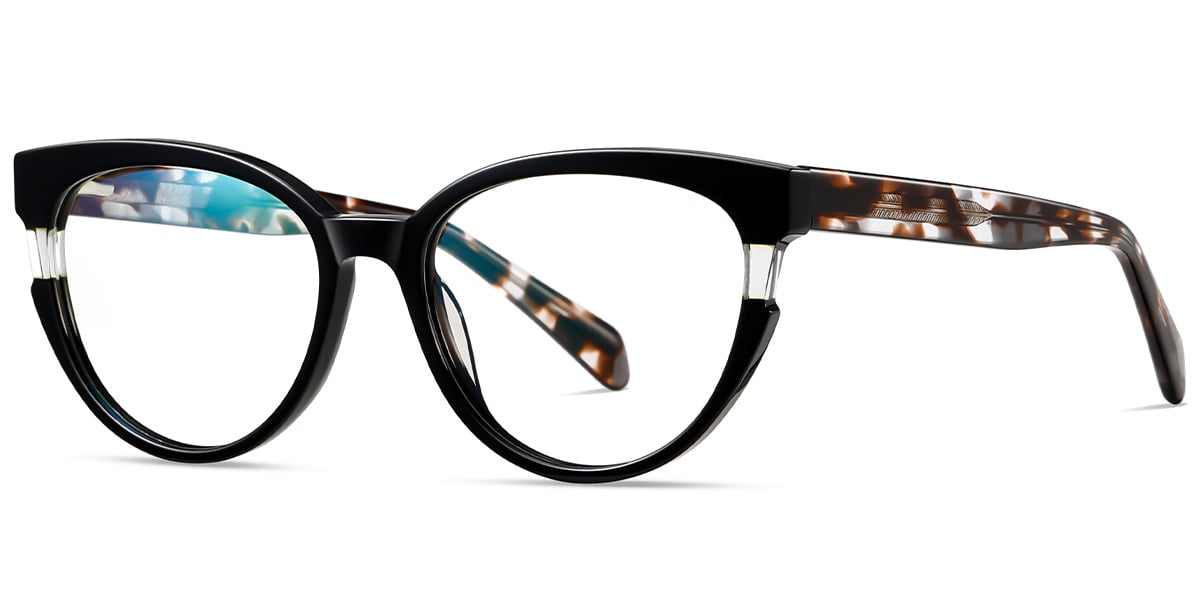 Acetate Cat Eye Frame black