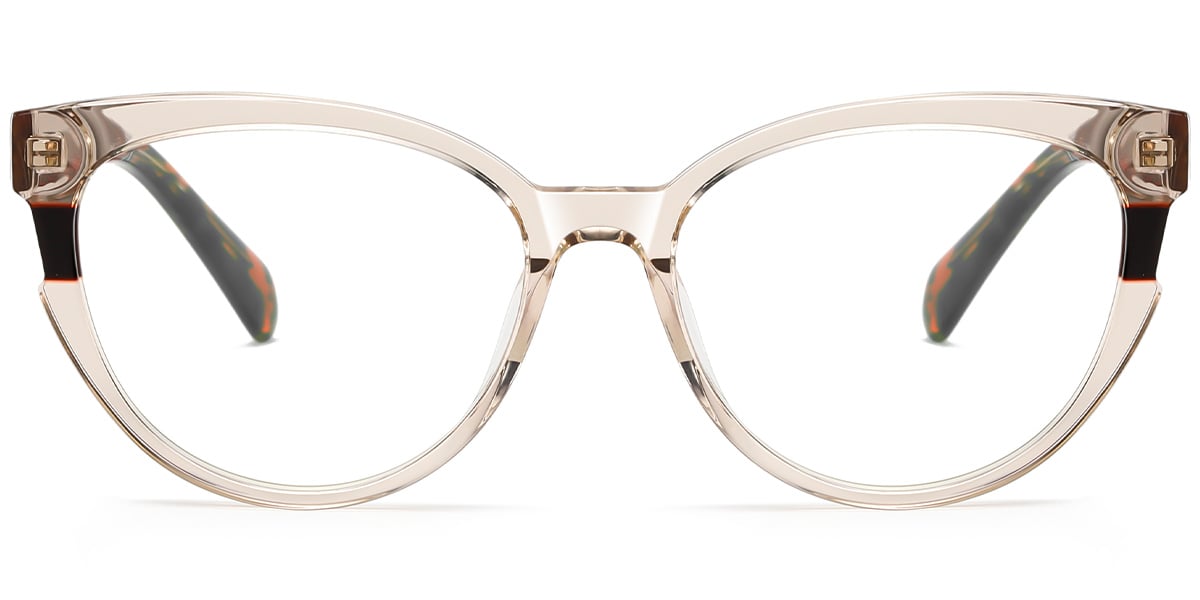 Acetate Cat Eye Frame pattern-translucent