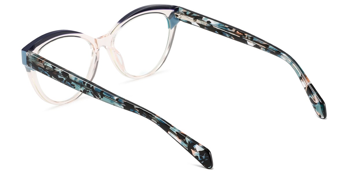 Acetate Cat Eye Frame pattern-translucent