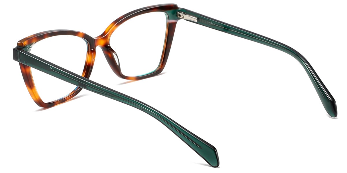 Acetate Square Cat Eye Frame pattern-tortoiseshell