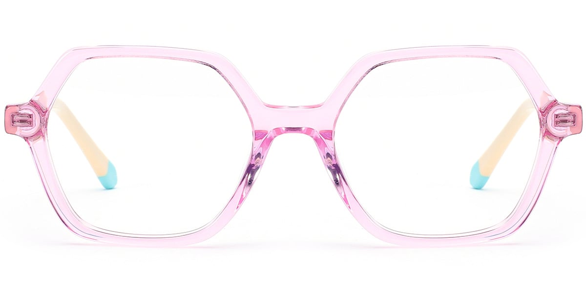 Kid's Acetate Square Frame translucent-pink