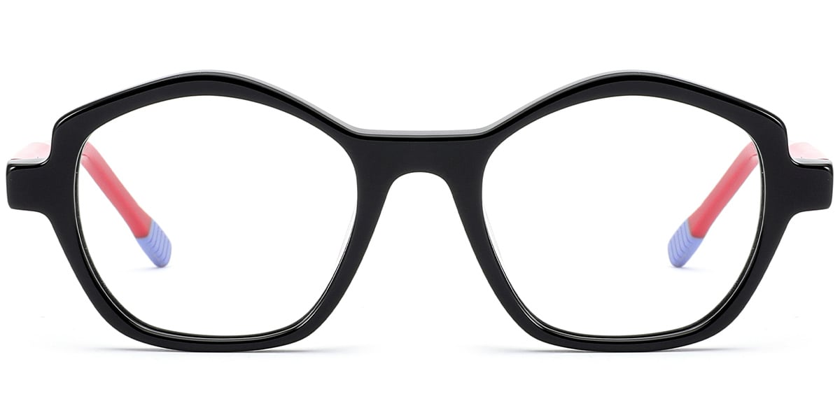 Kid's Acetate Geometric Frame black