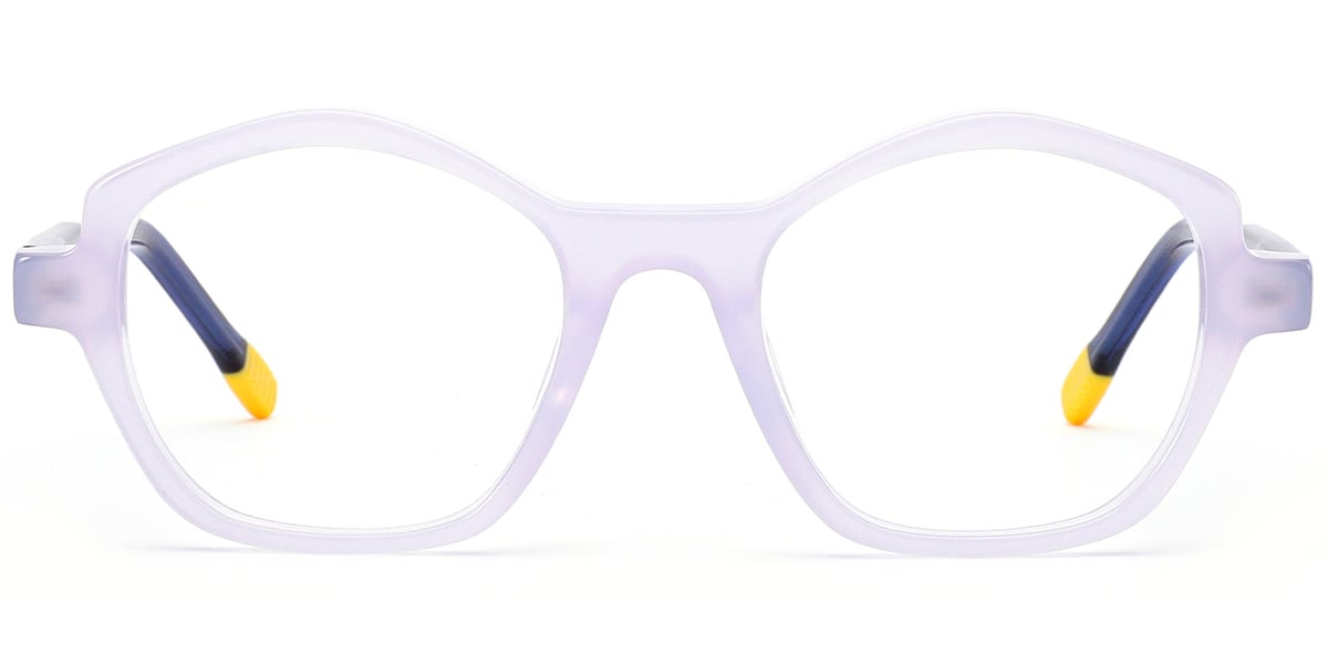 Kid's Acetate Geometric Frame white