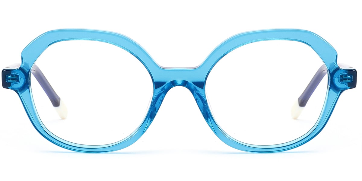 Kid's Acetate Oval Frame translucent-blue