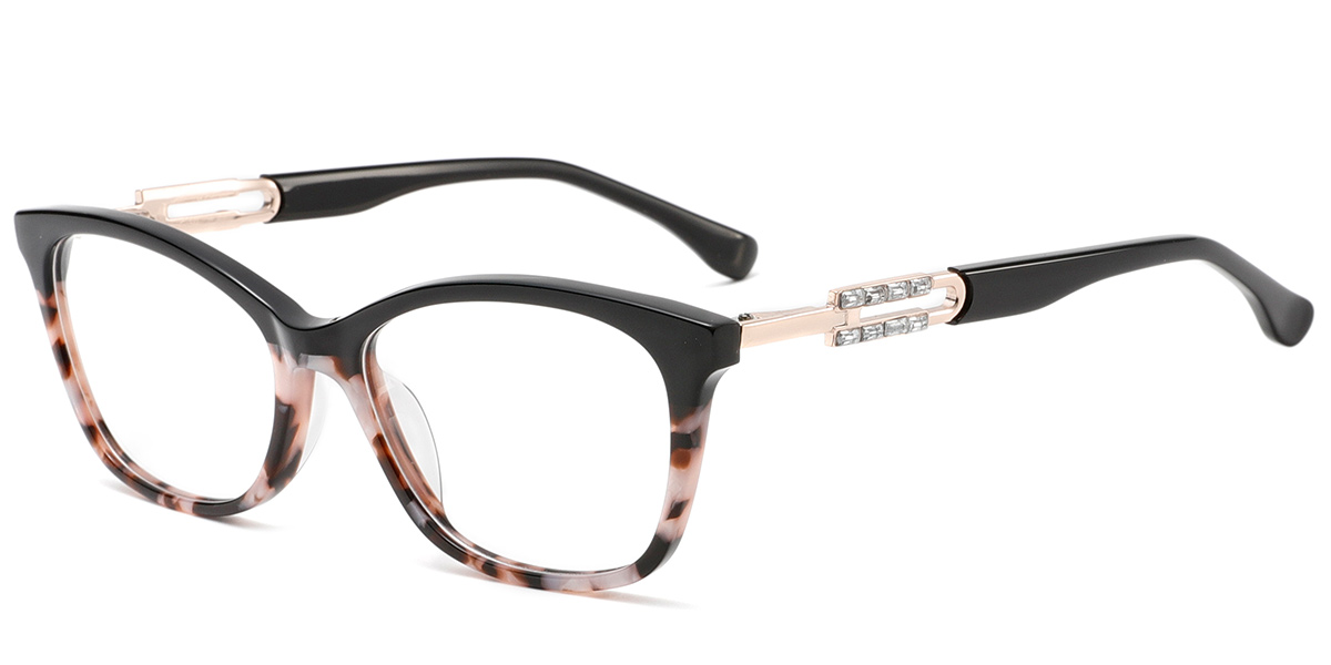 Acetate Rectangle Frame pattern-tortoiseshell