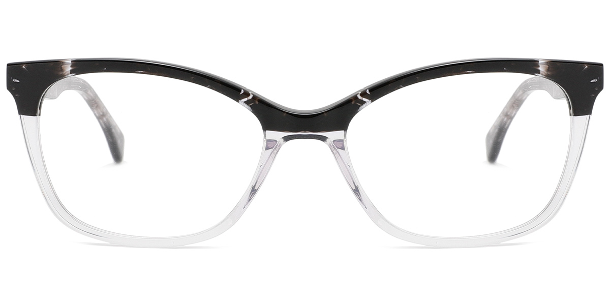 Acetate Rectangle Frame pattern-black