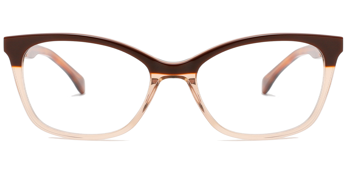 Acetate Rectangle Frame pattern-brown