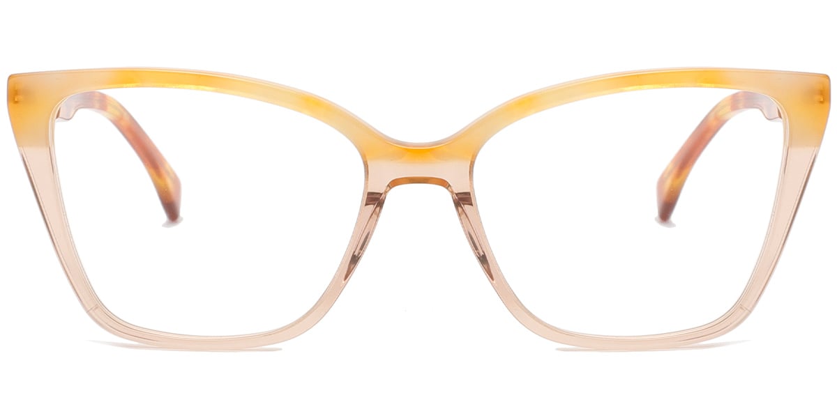 Acetate Cat Eye Frame pattern-yellow