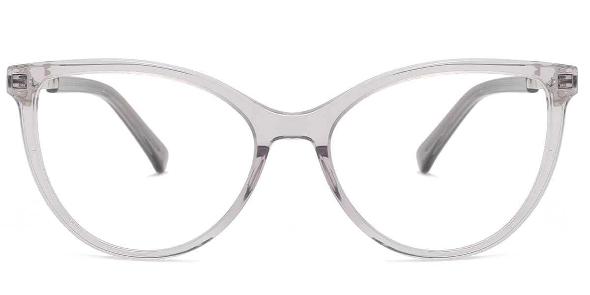 Acetate Cat Eye Frame translucent-grey